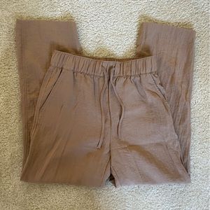 H&M Flowy Brown Linen Casual Pants size XS